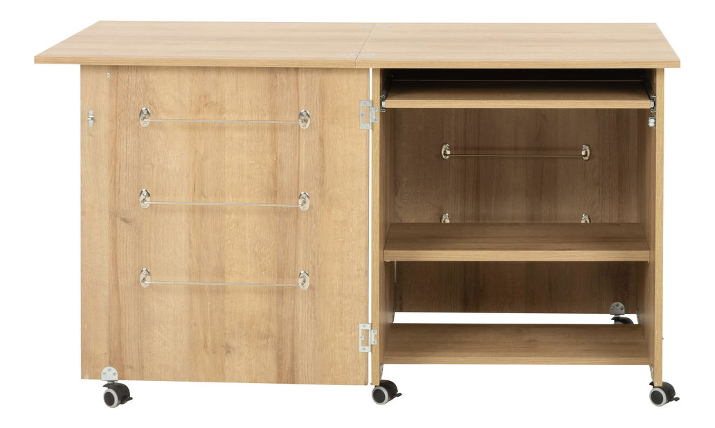 Pracovní stůl na kolečkách Wernalo 1 (dub riviera)