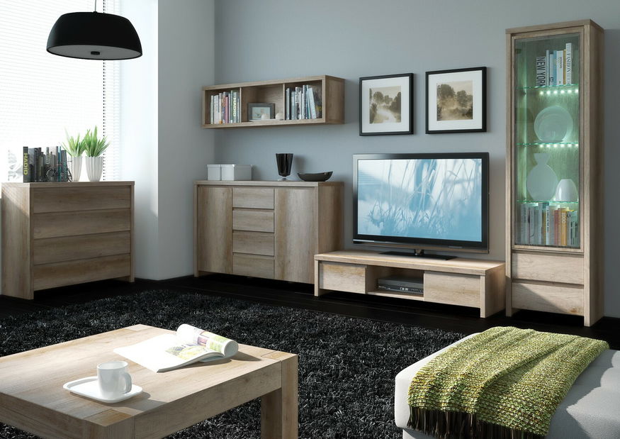 Manželská postel 160 cm BRW Kaspian LOZ/160 (dub monument)