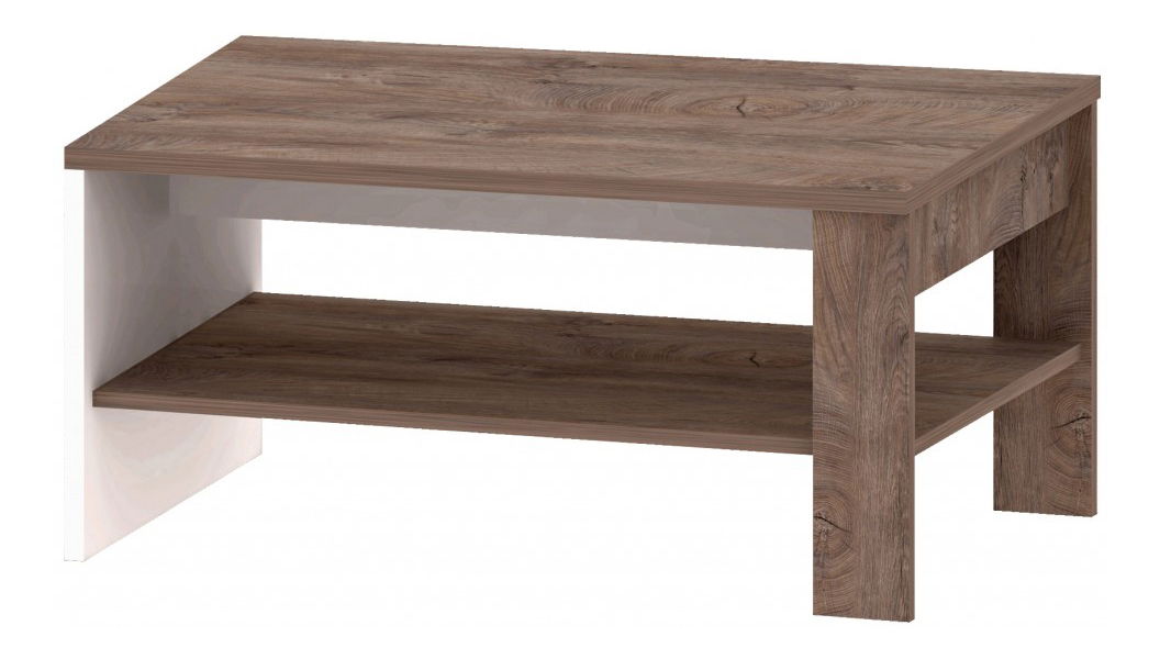 Konferenční stolek Aren AS14 (dub enderein + lesk bílý)