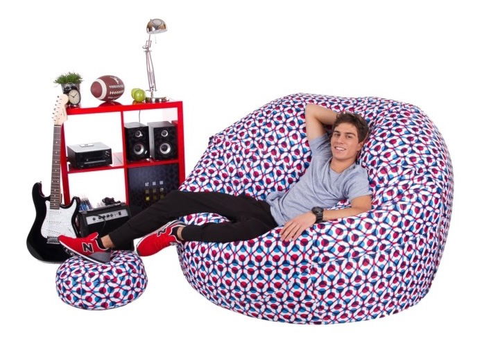 Sedací vak s taburetem Biggy Mom XXXXL (vícebarevné)