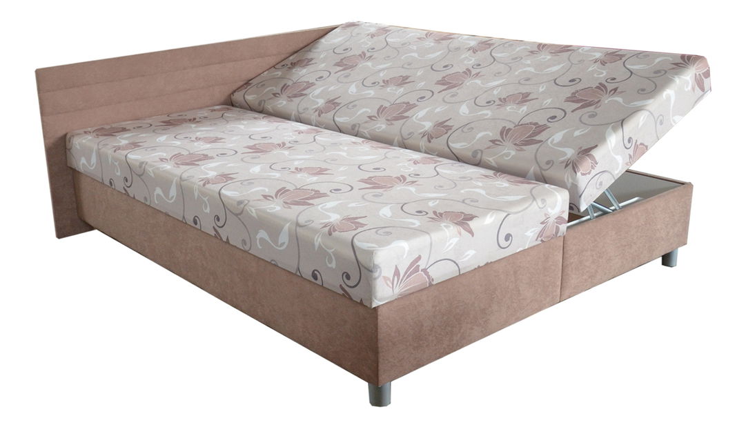 Manželská postel 160 cm BRW Etile (hnědá) (s matracemi)