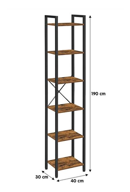 Regál Lucky (hnědá + černá)