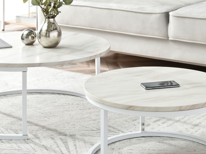 Konferenční stolek Kolja Zest Xl (béžová + bílá)