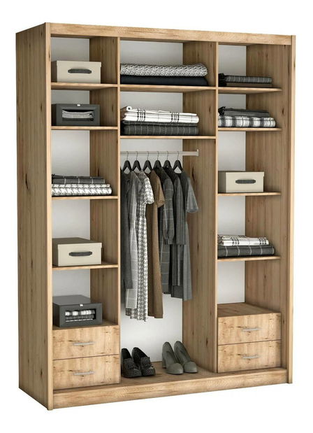  Šatní skříň Matej II (dub artisan)