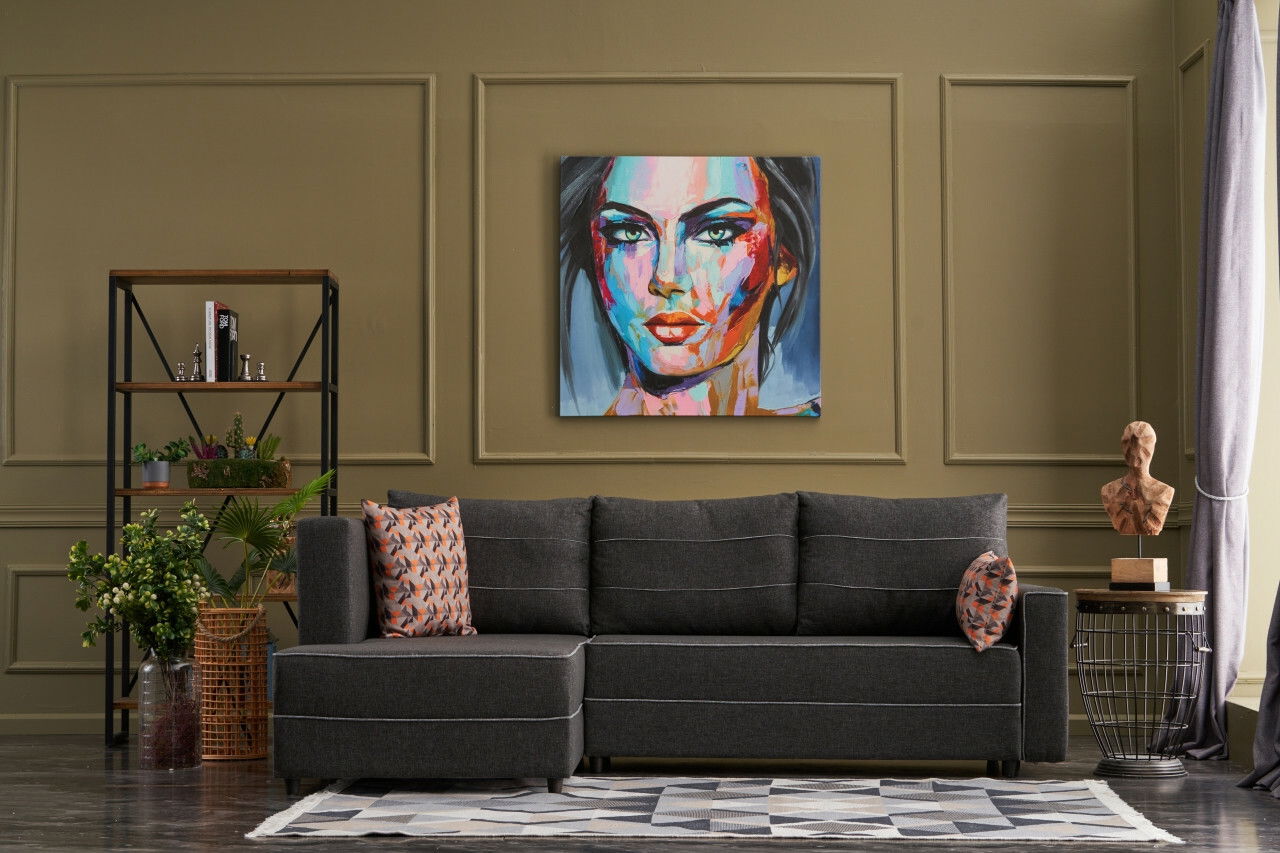 Rohová sedačka Emilie (L) (Antracit)