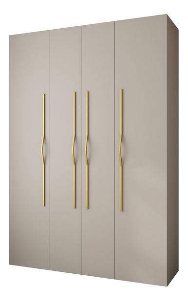 Šatní skříň 170 cm Carmela 40-2 (kašmír + zlatá)