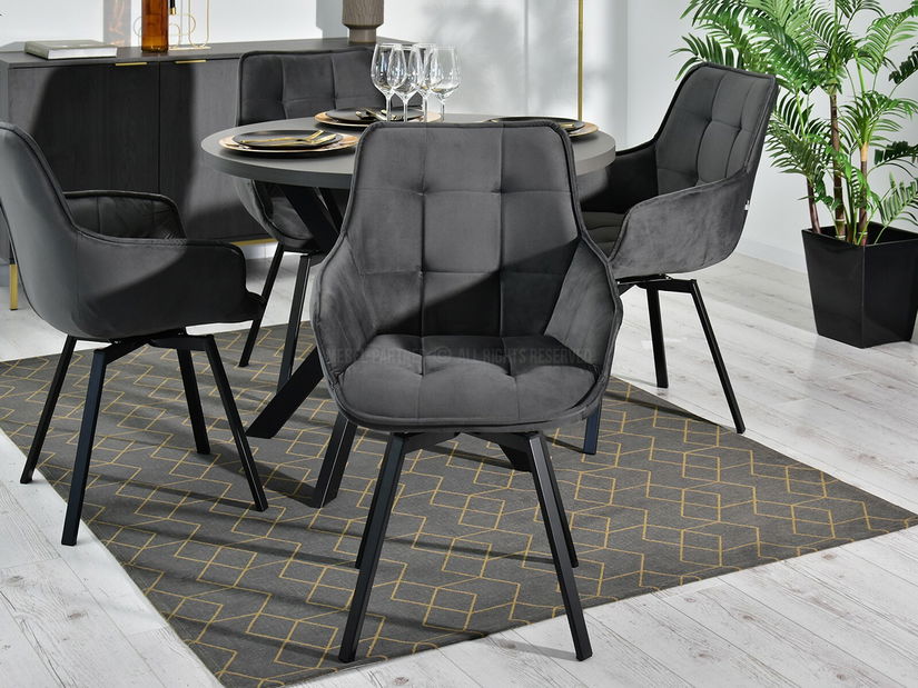 Židle Aranbura (grafit + černá)