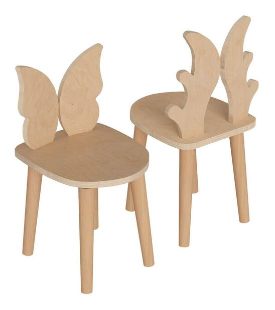 Dětský kreativní stolek se 2 židlemi Tevenko 1 (bříza)