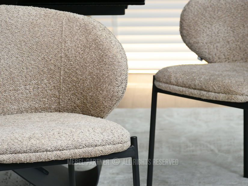 Židle Marleen (tmavobéžová + černá)