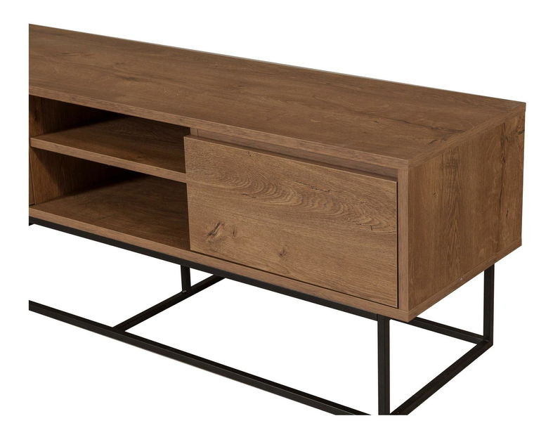 Souprava nábytku do obývacího pokoje Laxi 4 (ořech + černá)