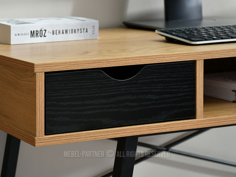 PC stolek Gavon (dub černý + černá)