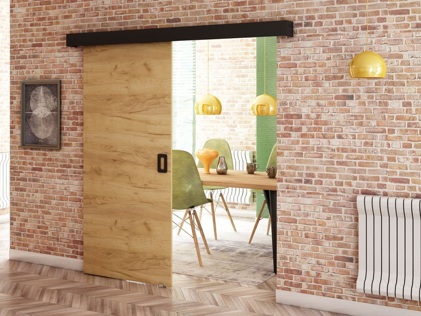 Posuvné dveře 90 cm Bethany I (craft zlatý + černá matná)