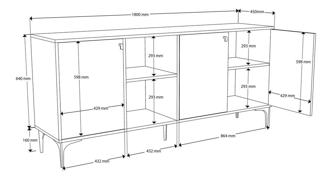 Skříňka Totime 2 (ořech)