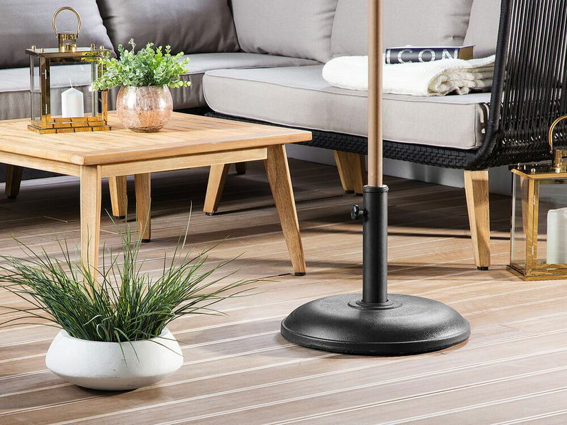 Stojan na zahradní deštník 45 cm ELFIR (beton) (černá)