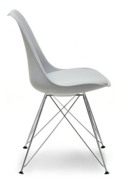 Židle Large Rod (šedá + chromová)