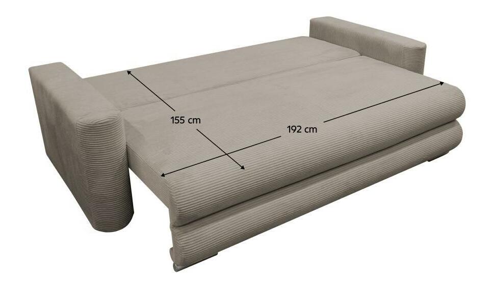 Rozkládací pohovka Roselon (šedohnědá) (s úložným prostorem)