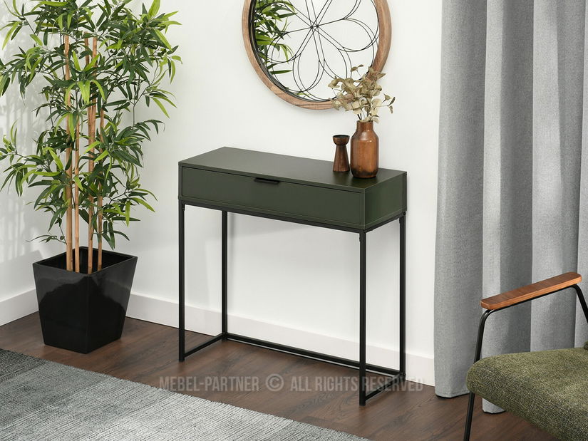 Konzolový stolek Norma M (zelená + černá)