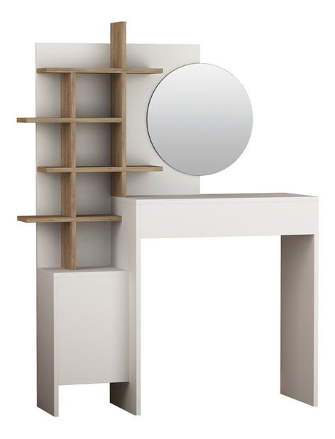 Toaletní stolek Molly (Bílá + Dub)