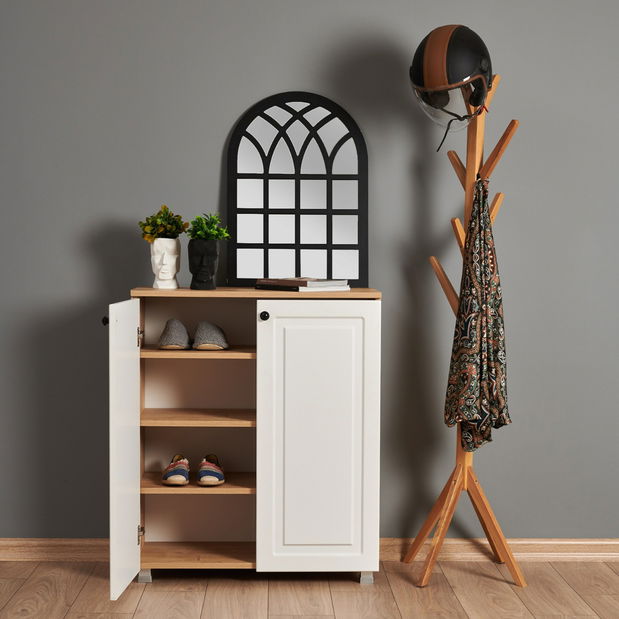 Botník (skříňka na boty) Tuvantille S (dub safírový + ořech)