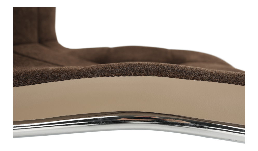 Jídelní židle Gerda new (hnědá + béžová + chrom) *bazar