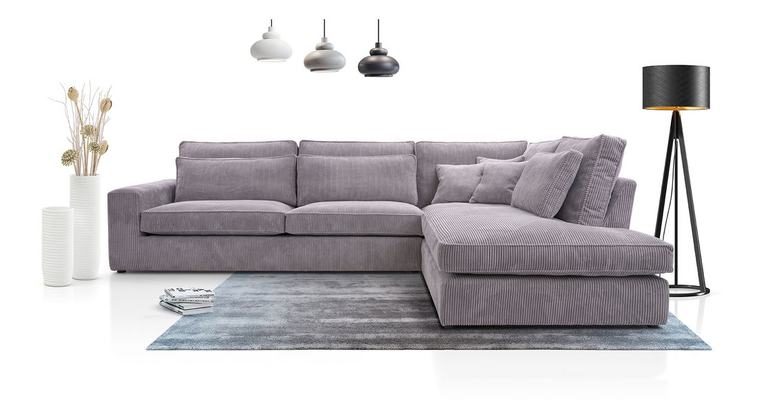 Rohová sedací souprava Carbus (šedá) (P)