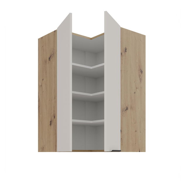 Horní rohová kuchyňská skříňka Sayla 60x60 GN-90 2F (90°) (kašmír + dub artisan)