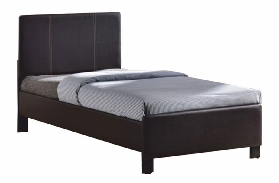 Jednolůžková postel 90 cm Coson (hnědá) (s roštem)