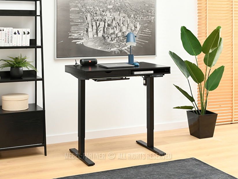 PC stolek Osto 100 (černé dřevo + černá)