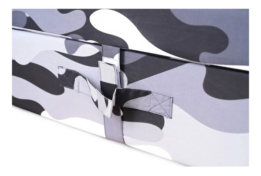 Skládací matrace Jongo (T2) (šedá + maskáčový vzor)