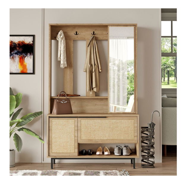 Předsíňová stěna Otto 11 (ořech + dub)