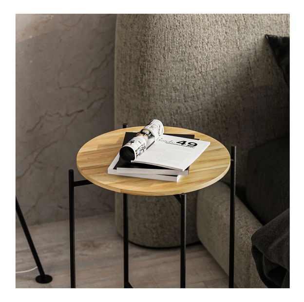 Konferenční stolek Museli 6 (černá + přírodní) *bazar