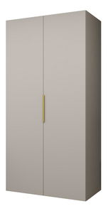 Šatní skříň 100 cm Mirabella 1 (kašmír + zlatá)