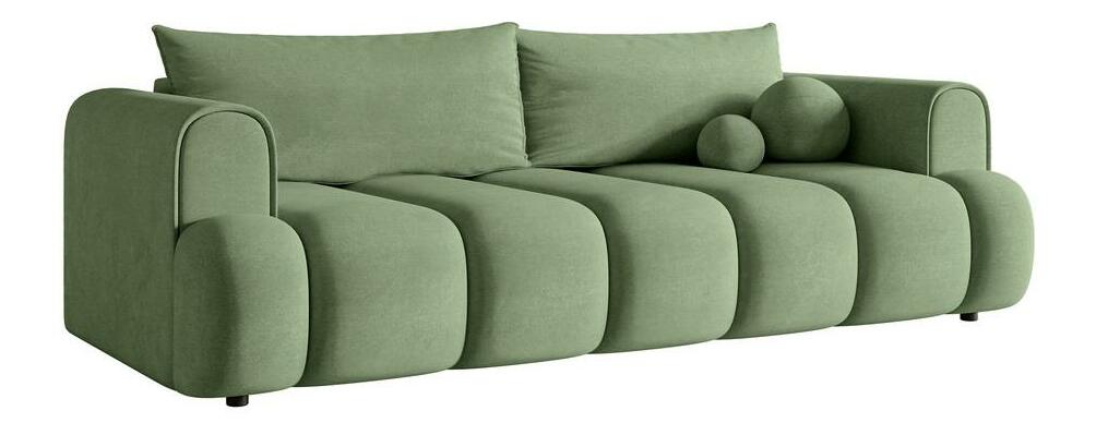 Pohovka třísedačka Didier (eukalyptusová + černá)