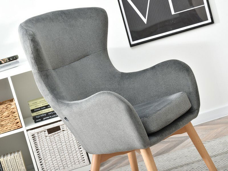 Křeslo Léto (šedá + buk)