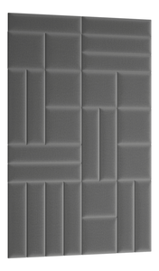 Set 26 čalouněných panelů Quadra 120x195 cm (světlešedá)