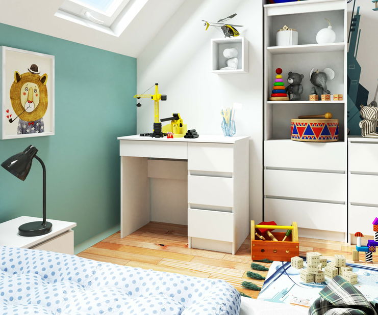 PC stolek Benicio II (bílá) (P) *výprodej