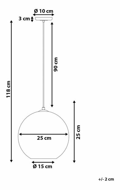 Závěsná lampa Setera (měděná)