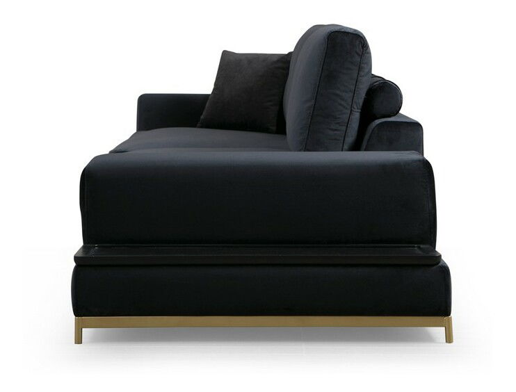 Pohovka Lujza (Černá + Zlatá)