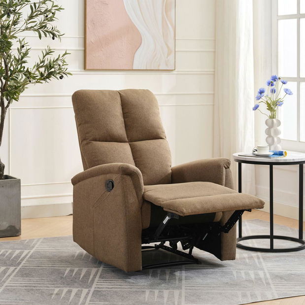 Polohovací křeslo Temor (hnědá)