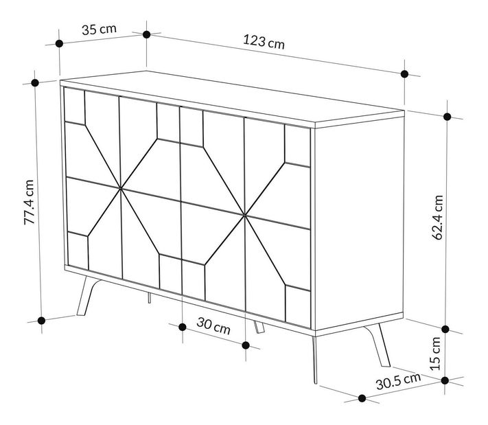 Skříňka Duben 1 (antracit)
