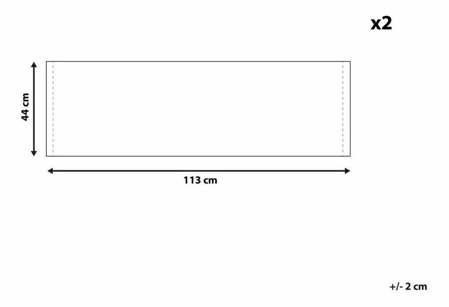 Sada 2 potahů na zahradní lehátko Alexandrinos (zelená s olivami)
