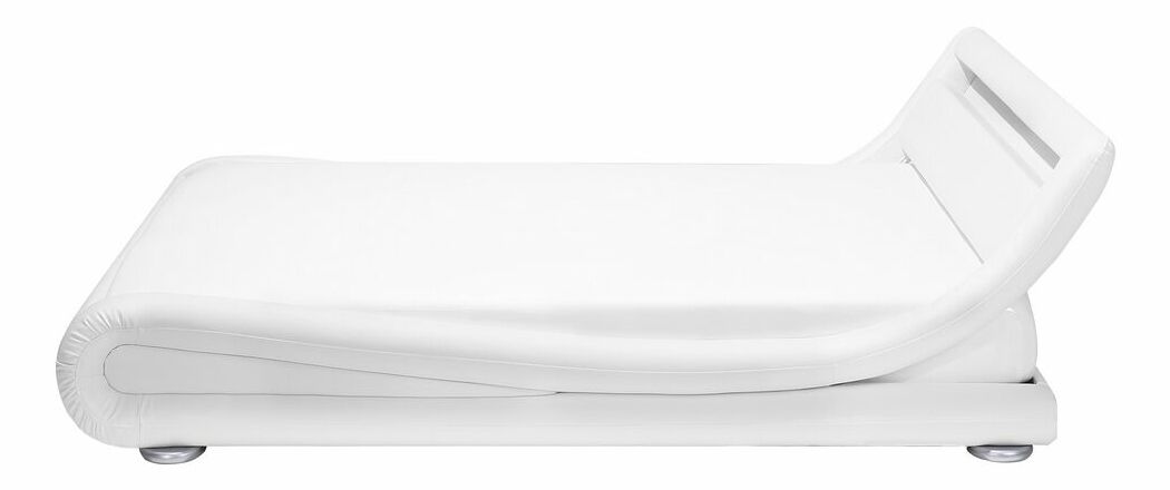 Manželská vodní postel 160 cm Anais (bílá ekokůže) (s roštem a matrací)