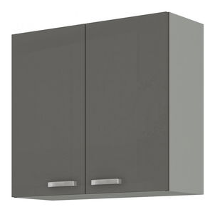 Horní kuchyňská skříňka Gonir 80 G 72 2F (šedá + šedá)