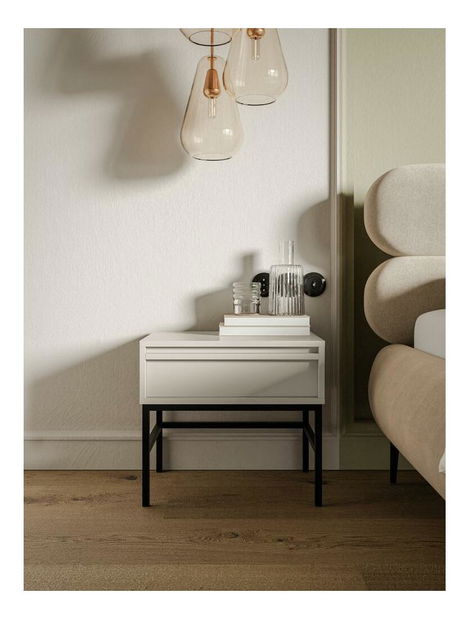 Noční stolek Evane E6 (šedá + černá)