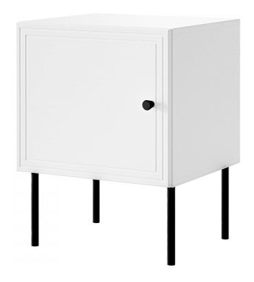 Set 2 nočních stolků Godzes Bis (bílá + černá)