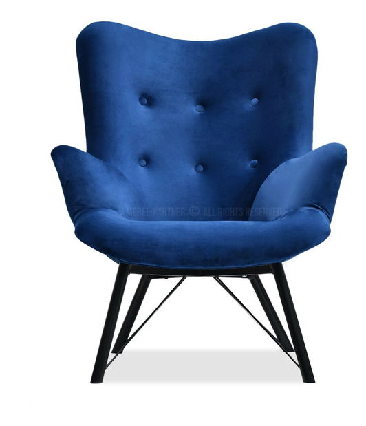 Relaxační křeslo Dawntawn (tmavě modrá + černá)