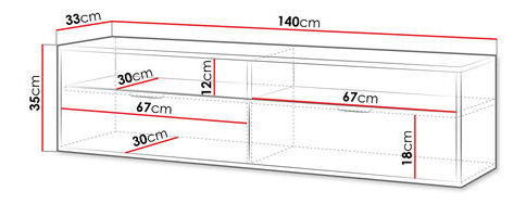 TV skříňka/stolek Saudies 14 (bílá)