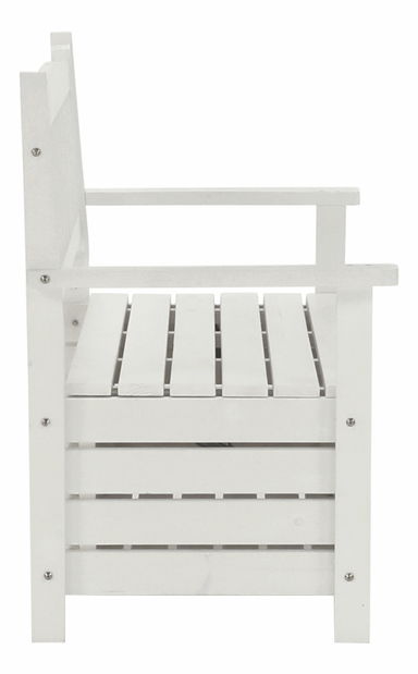 Zahradní lavička 124 cm Dina (bílá)