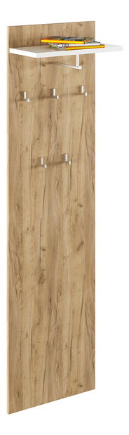 Věšákový panel Rumia 19 (dub artisan + bílá)
