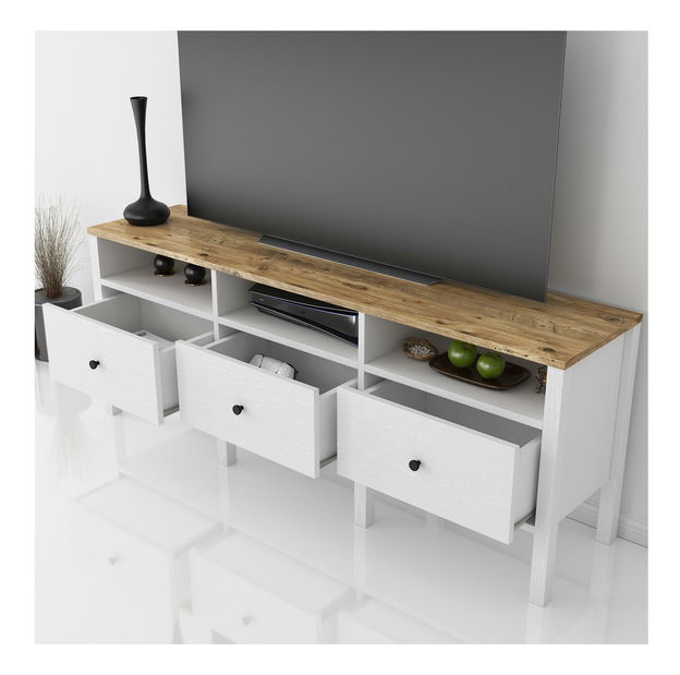 TV stolek/skříňka Franc 26 (bílé dřevo)